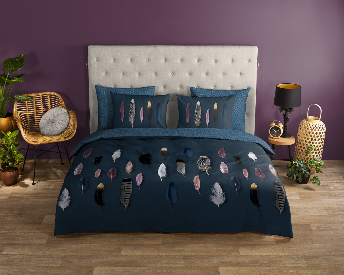 Good Morning - Housse De Couette - Feathers - Blue