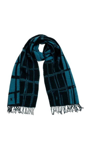 Woven-Grid - Foulard - Dark Aqua - W