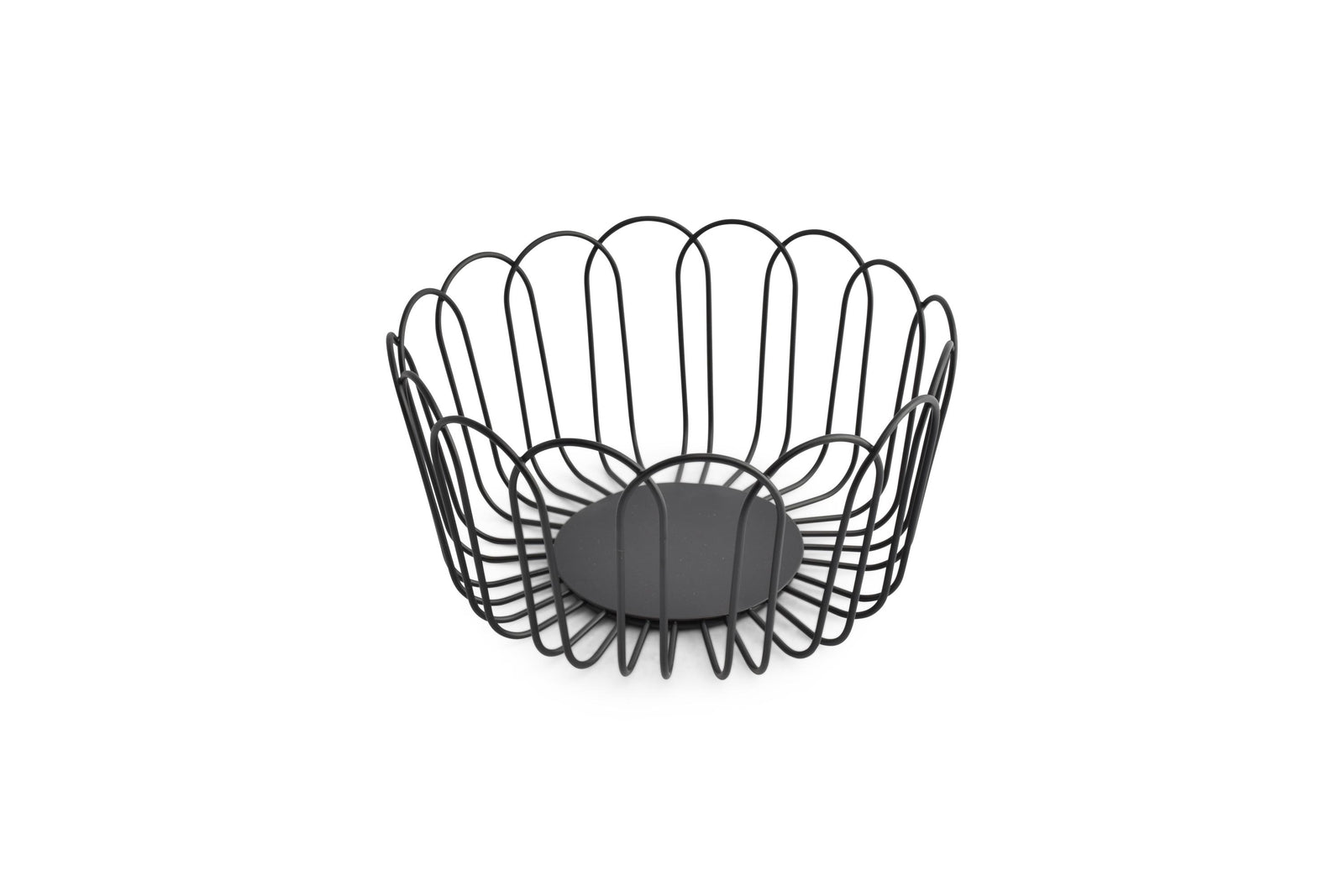 S&P - Panier métallique 19xH10cm noir Flores