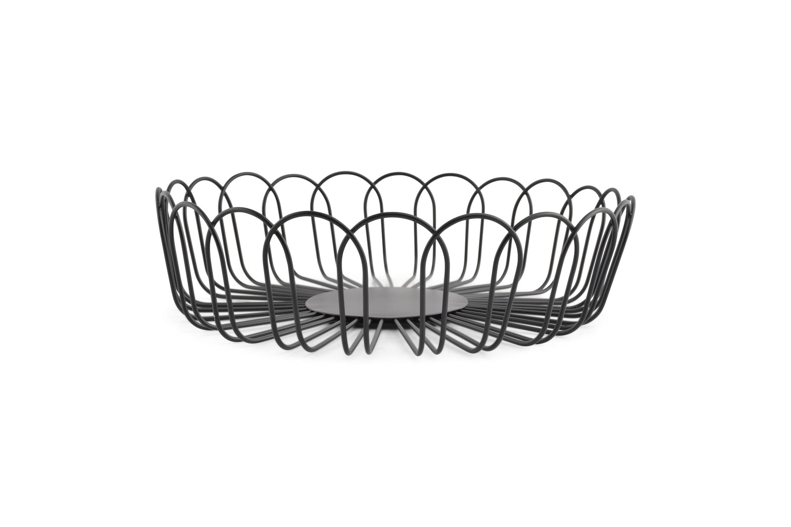 S&P - Panier métallique 26,5xH7,5cm noir Flores