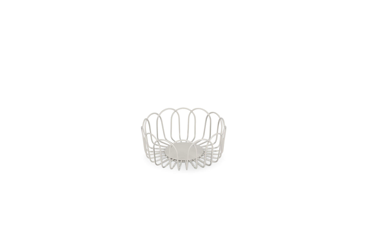 S&P - Panier métallique 16xH7cm gris Flores