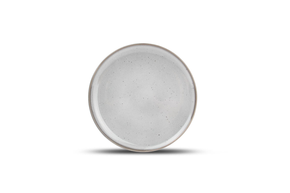 S&P - Freckles Assiette plate 19,5cm gris Freckles - 1 SET - 4 pièces