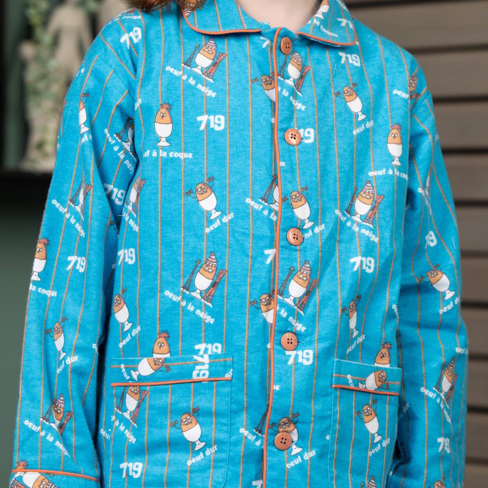 Pyjama flannelle - Femme - Bleu