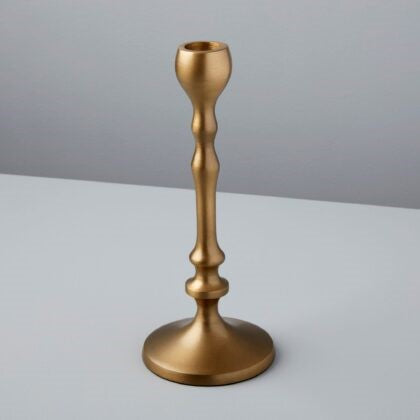 Bougeoir Belsana en bronze vieilli, bas