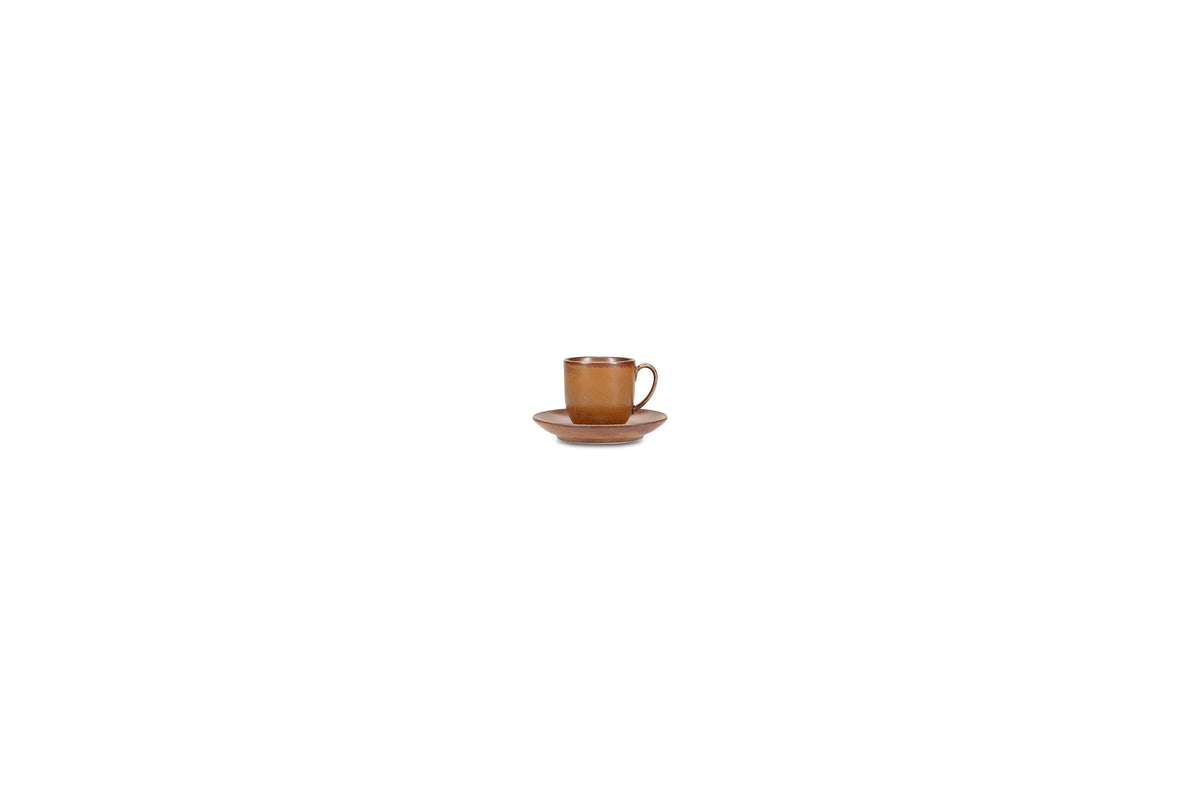 S&P - Ovio Soucoupe à moka 11cm marron foncé Ovio - 1 SET - 6 pièces