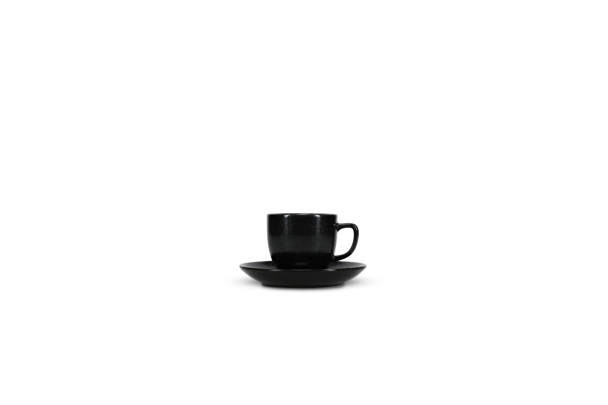 S&P - Ovio Black Soucoupe 14cm noir Ovio - 1 SET - 6 pièces