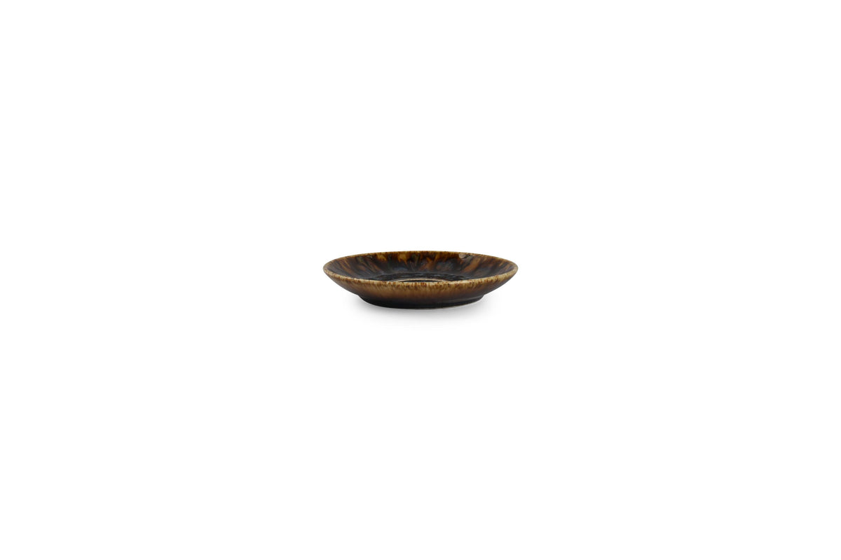 S&P - Resto Brown-Blue Soucoupe à moka 11,5cm brun/bleu Resto - 1 SET - 6 pièces