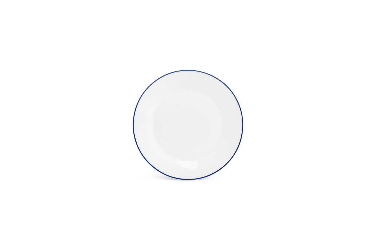 S&P - Basic White Assiette plate 20cm blue rim Basic White - 1 SET - 6 pièces