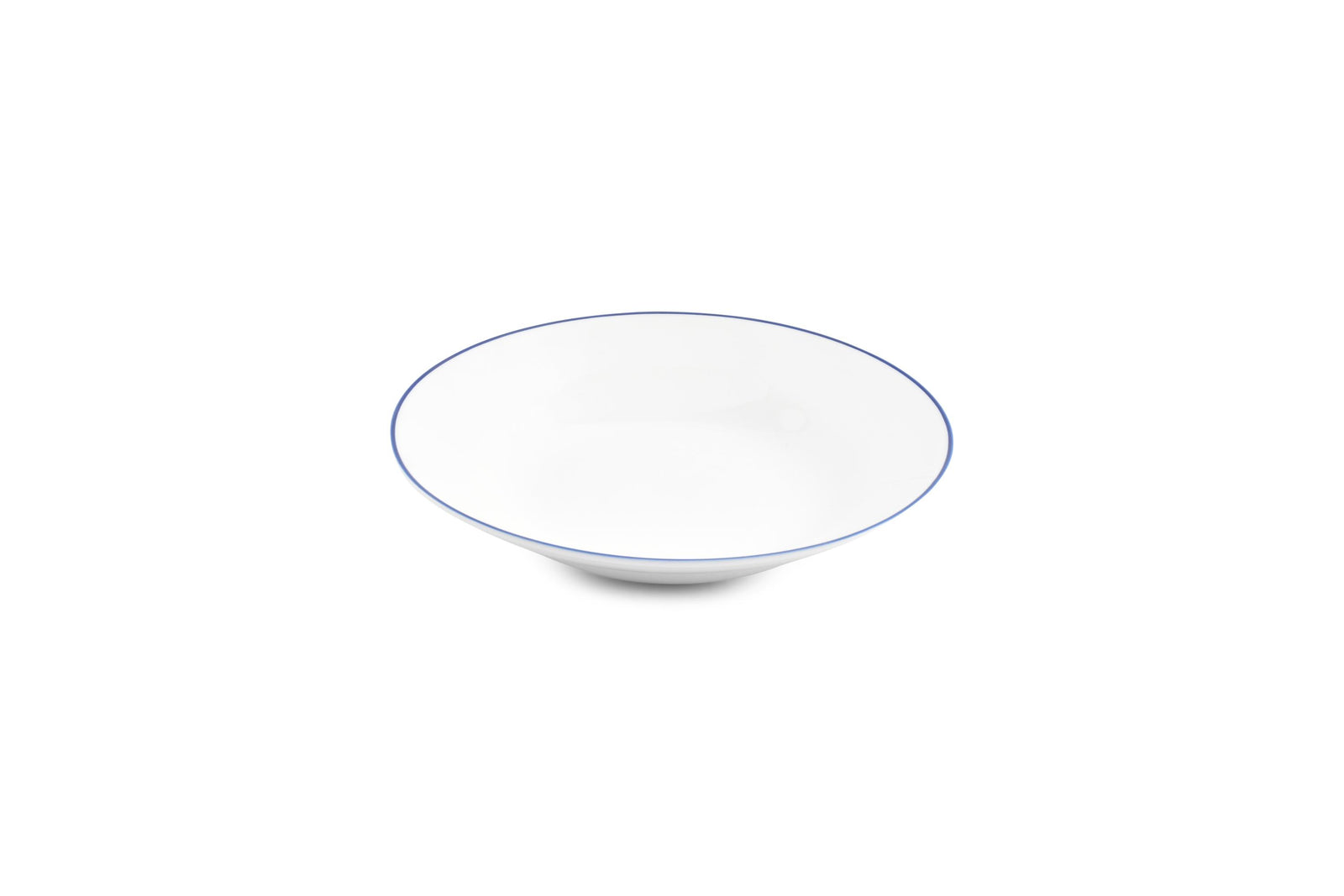 S&P - Basic White Assiette creuse 23xH4cm blue rim Basic White - 1 SET - 6 pièces