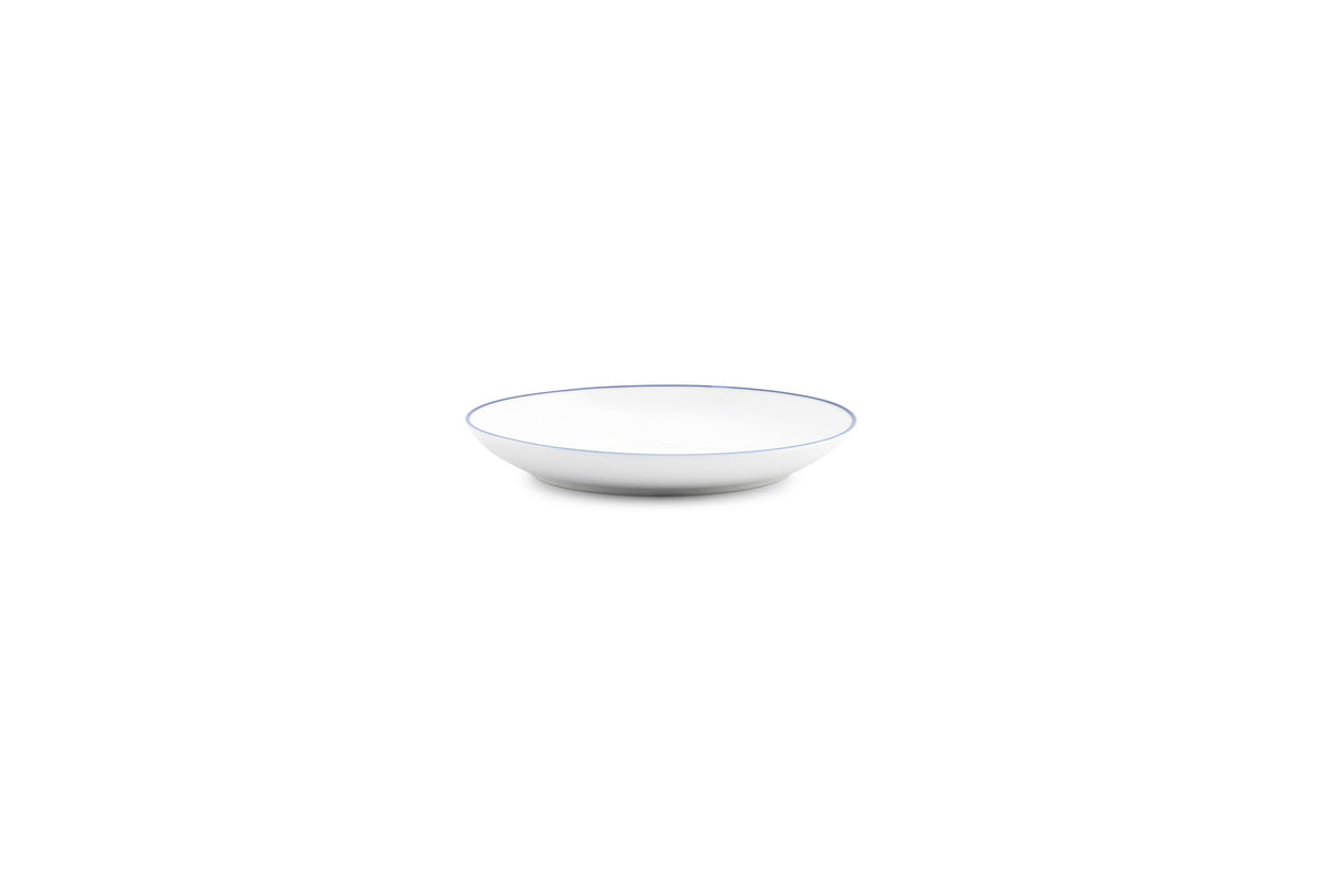 S&P - Basic White Assiette plate 15cm coupe blue rim Basic White - 1 SET - 6 pièces