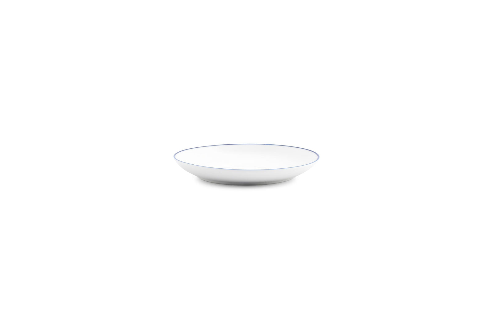 S&P - Basic White Assiette plate 15cm coupe blue rim Basic White - 1 SET - 6 pièces