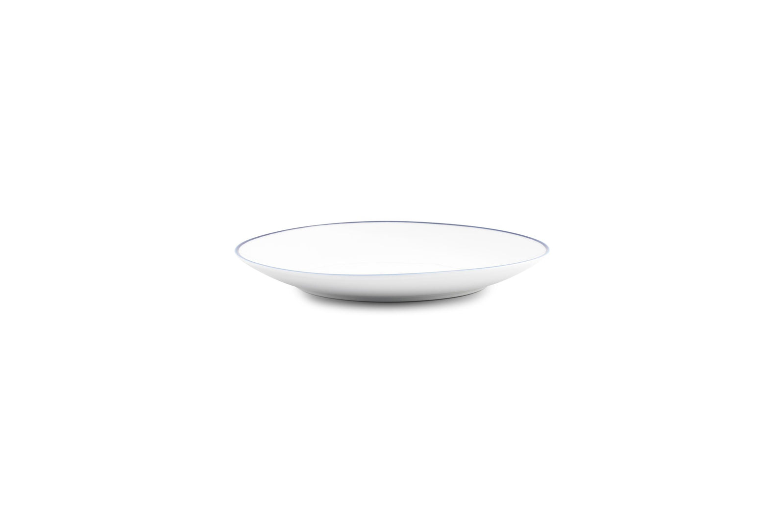 S&P - Basic White Assiette plate 20,5cm coupe blue rim Basic White - 1 SET - 6 pièces