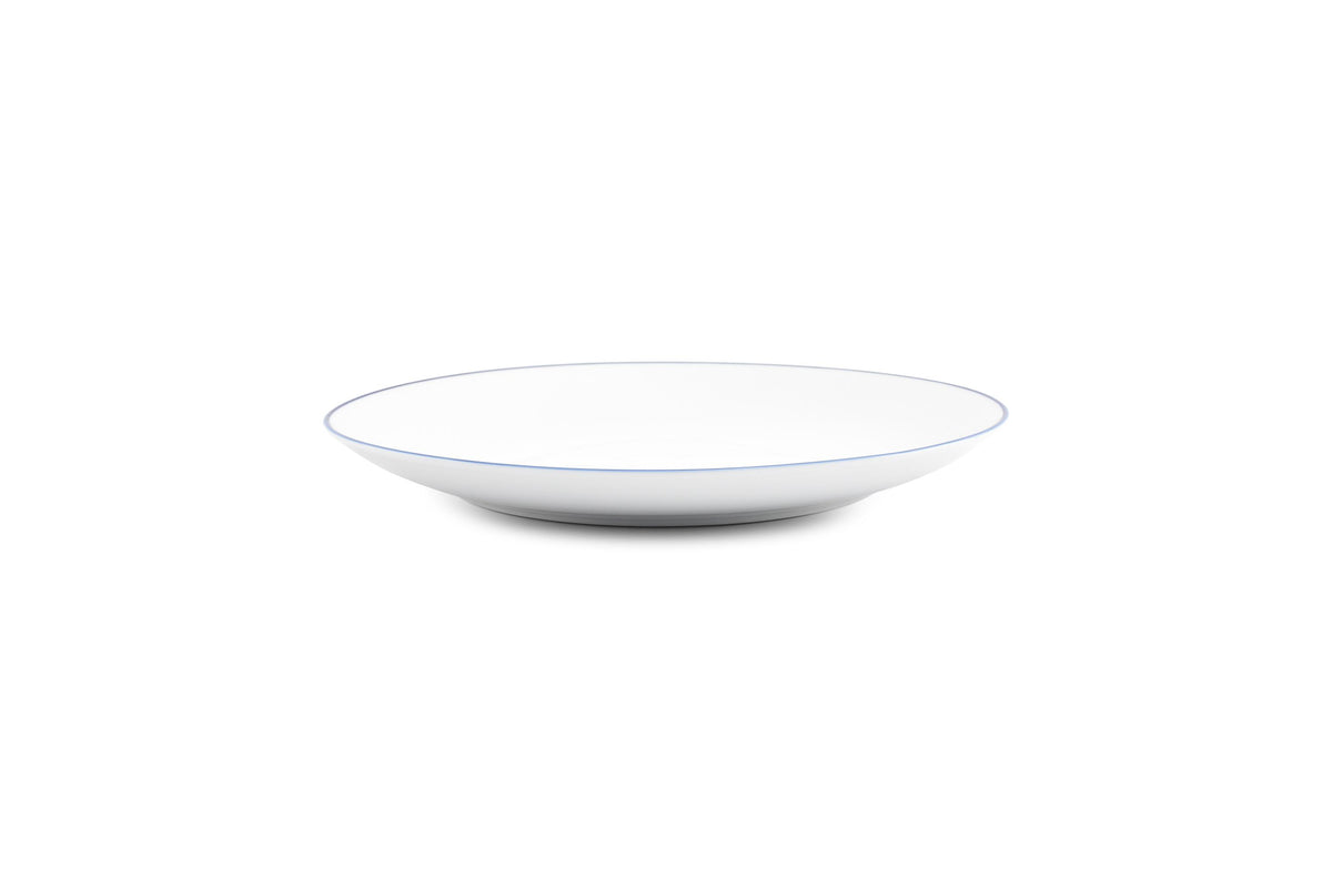 S&P - Basic White Assiette plate 26,5cm coupe blue rim Basic White - 1 SET - 6 pièces