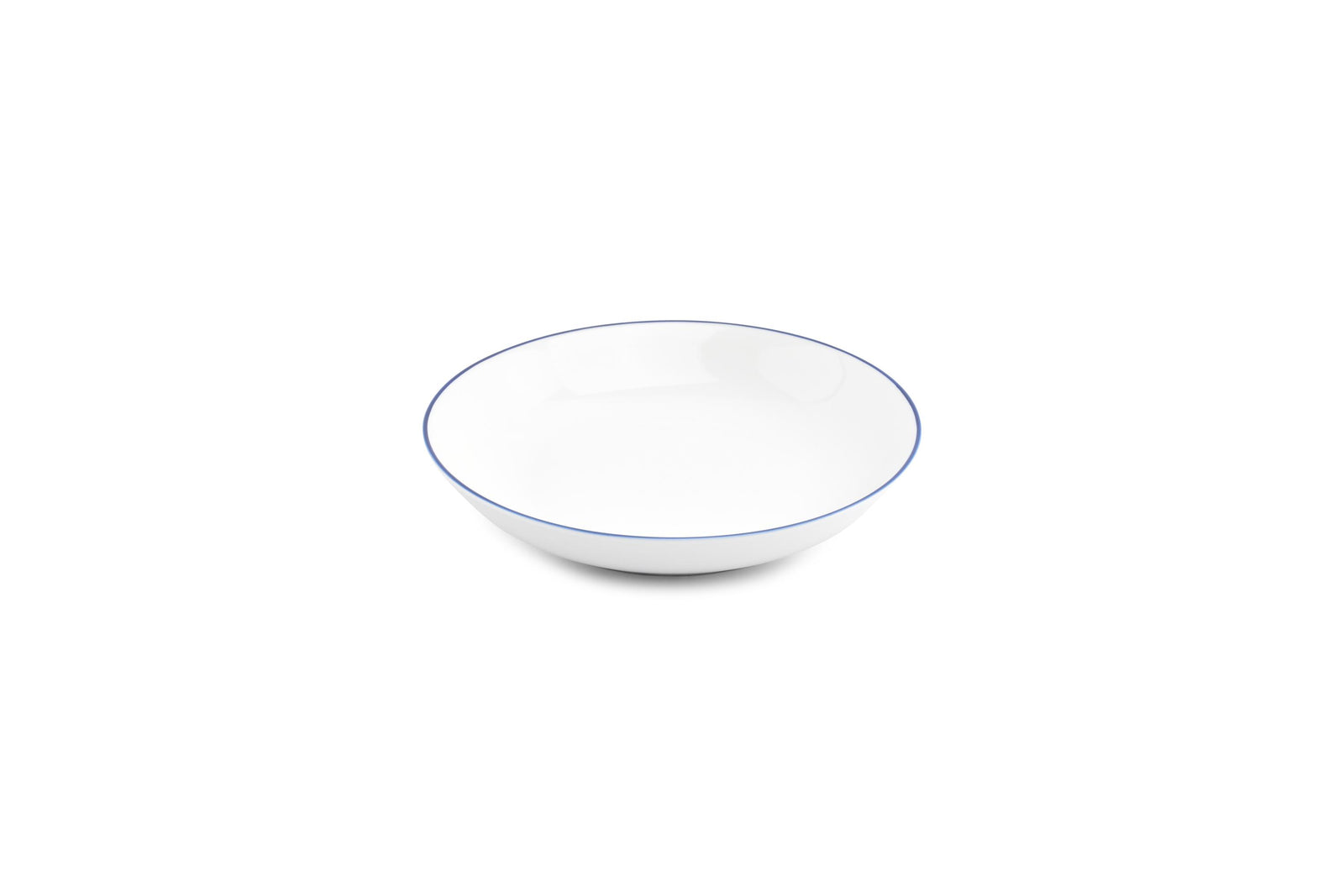 S&P - Basic White Assiette creuse 21xH4cm coupe blue rim Basic White - 1 SET - 6 pièces