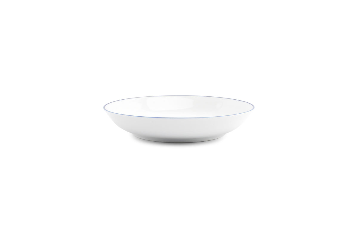 S&P - Basic White Assiette creuse 21xH4cm coupe blue rim Basic White - 1 SET - 6 pièces