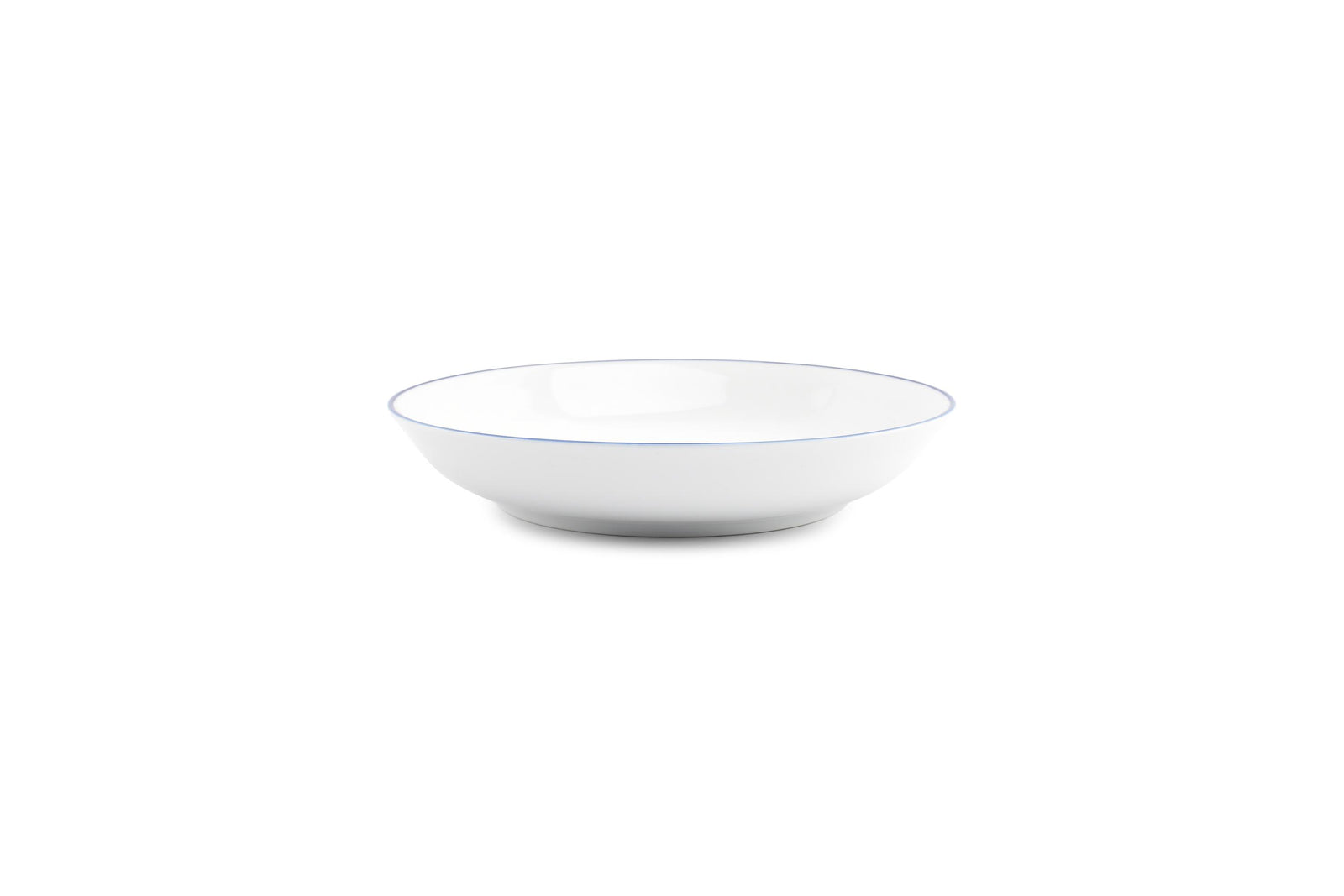 S&P - Basic White Assiette creuse 21xH4cm coupe blue rim Basic White - 1 SET - 6 pièces