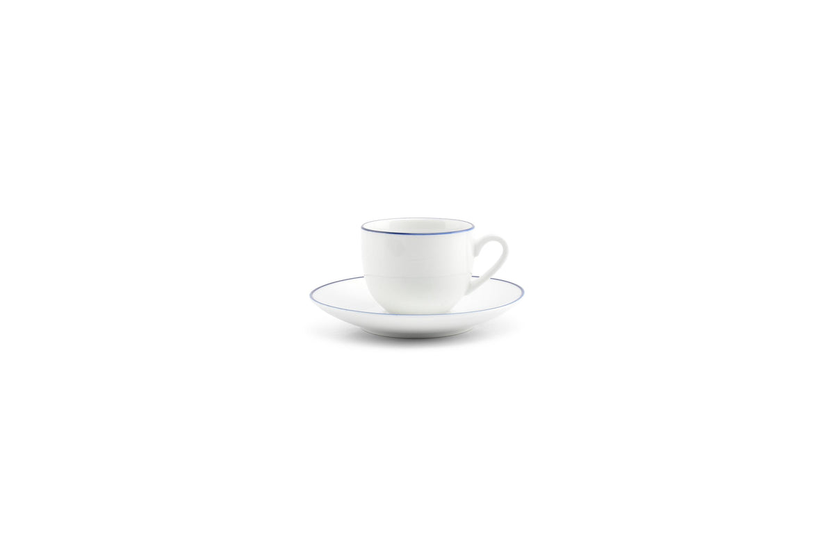 S&P - Basic White Tasse à moka 10cl blue rim Basic White - 1 SET - 6 pièces