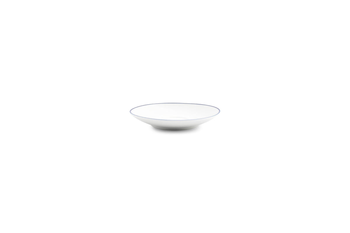 S&P - Basic White Soucoupe à moka 12,5cm blue rim Basic White - 1 SET - 6 pièces