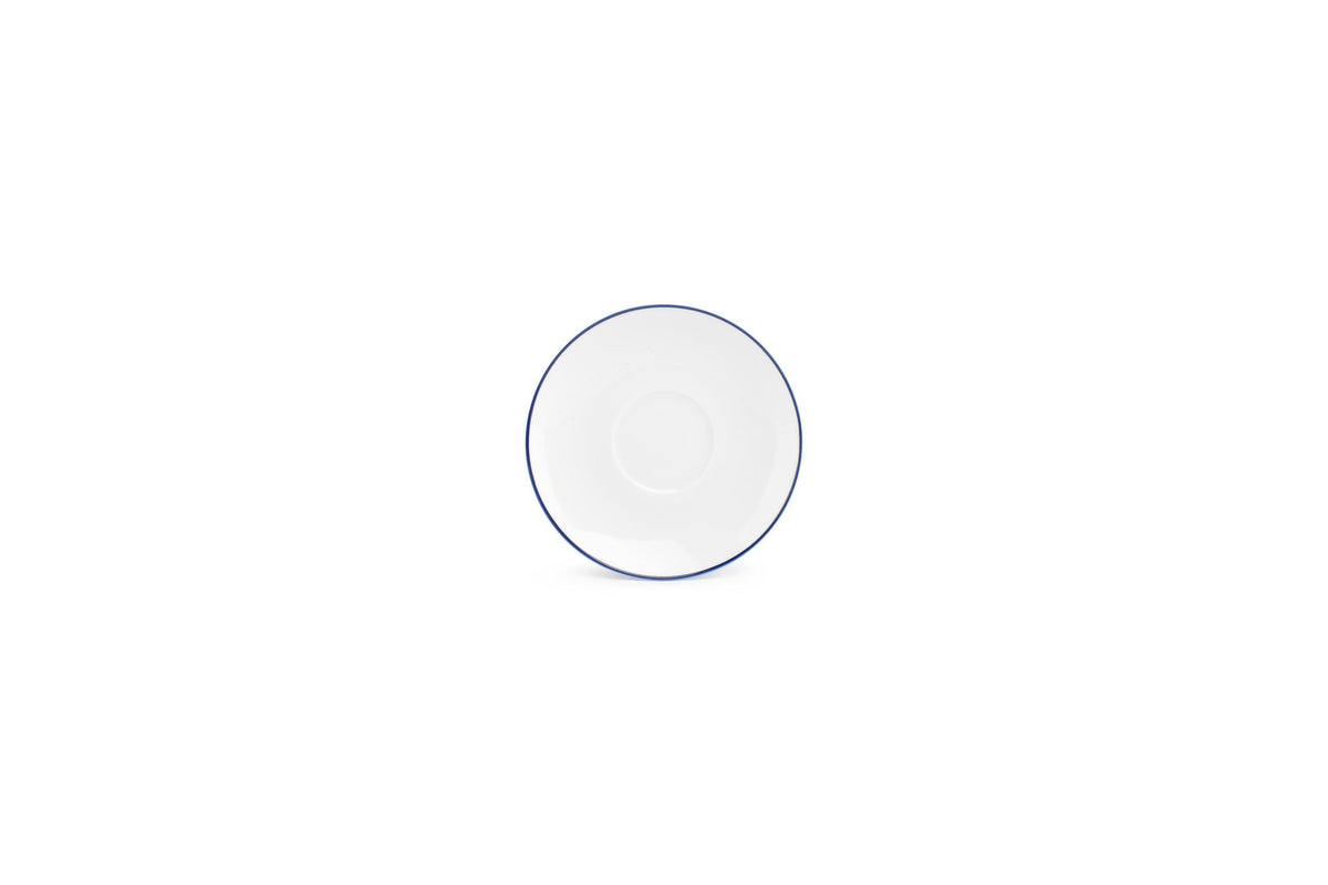S&P - Basic White Soucoupe 14,5cm blue rim Basic White - 1 SET - 6 pièces