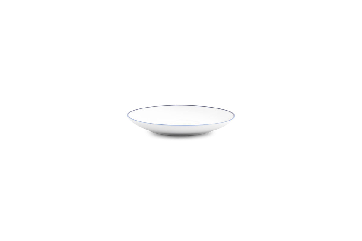 S&P - Basic White Soucoupe 14,5cm blue rim Basic White - 1 SET - 6 pièces