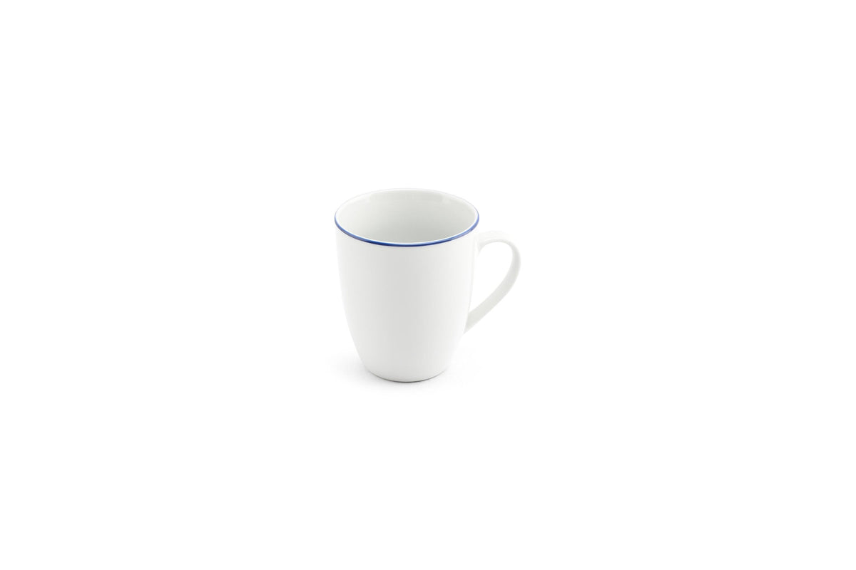 S&P - Basic White Chope 38cl blue rim Basic White - 1 SET - 6 pièces