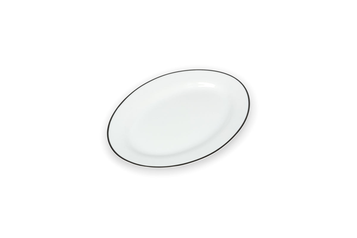 Bonbistro - Bistro Black Rim Plat à servir 24,5x17,5xH2cm black rim Bistro - 1 SET - 6 pièces