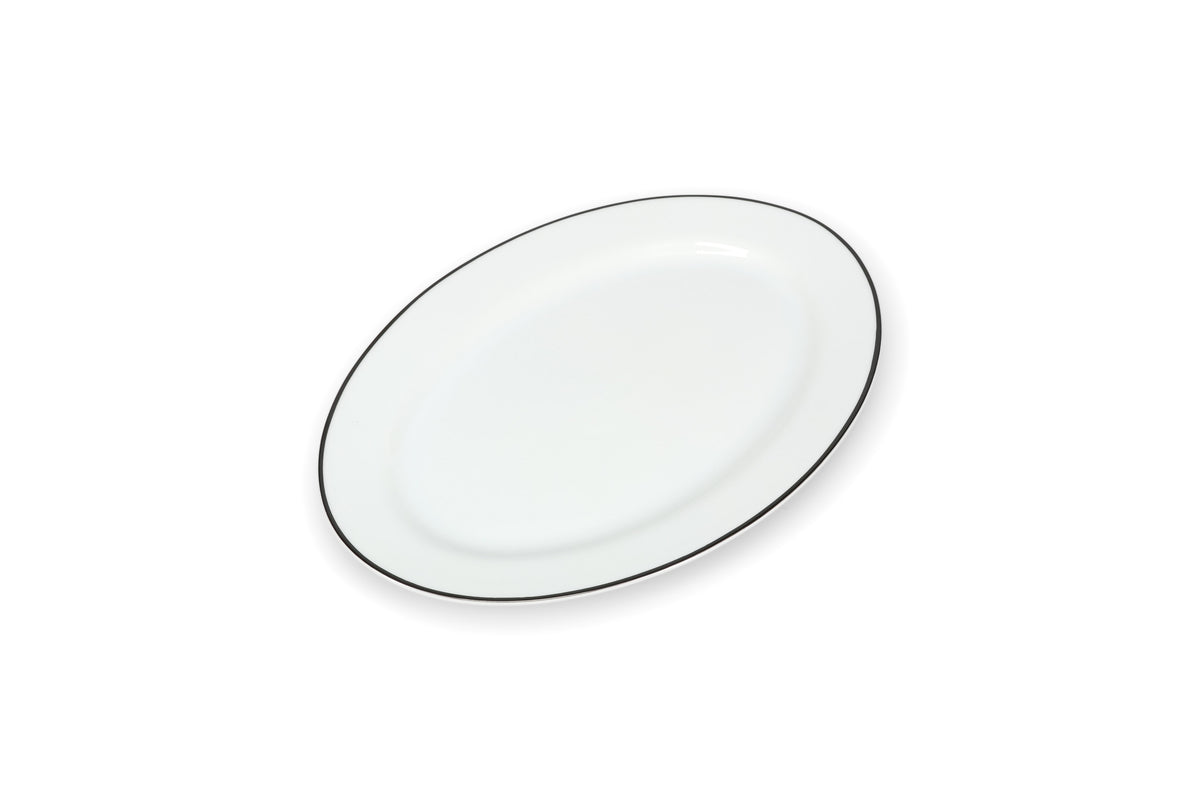 Bonbistro - Bistro Black Rim Plat à servir 30,5x20,5xH2,5cm black rim Bistro - 1 SET - 6 pièces