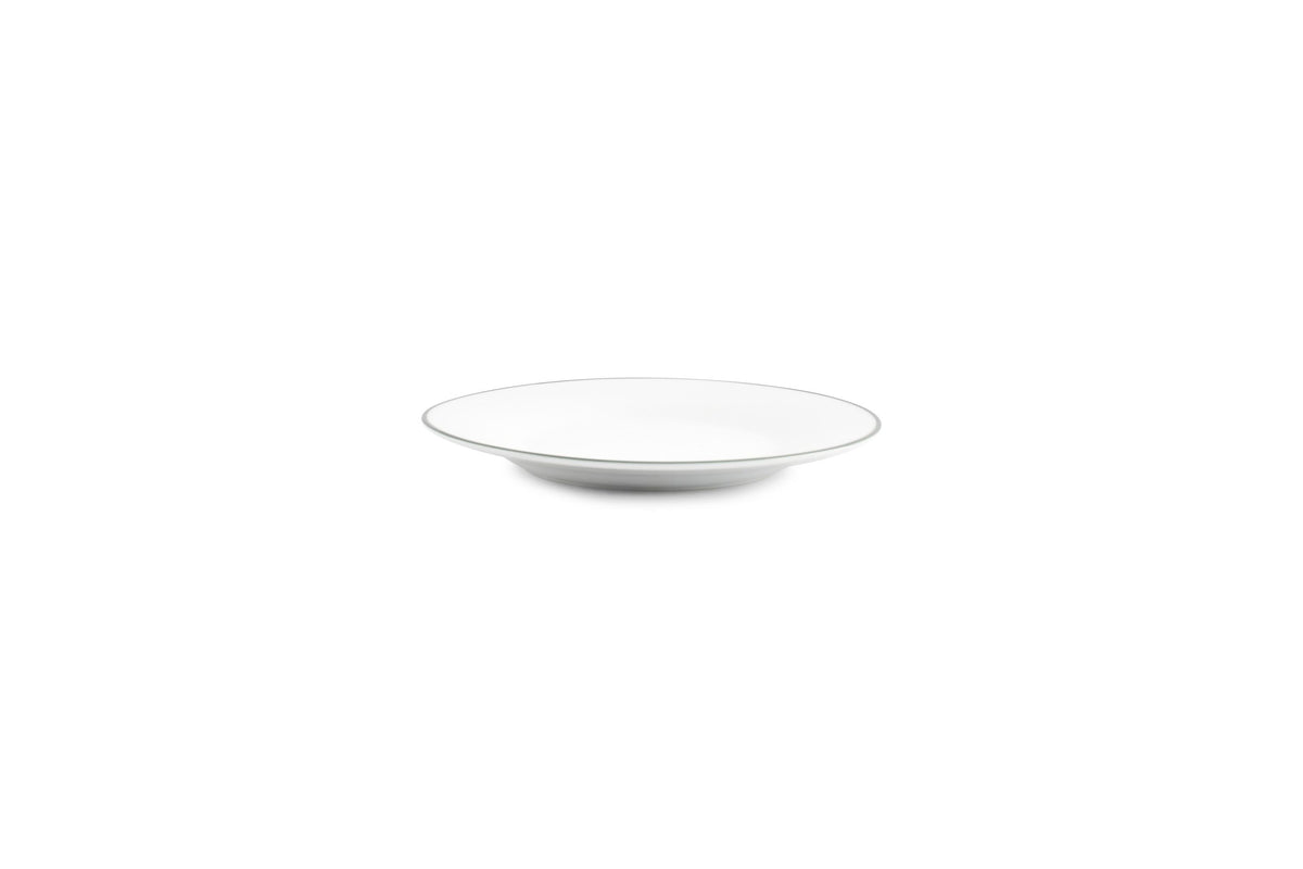 S&P - Basic White Assiette plate 15cm green rim Basic White - 1 SET - 6 pièces