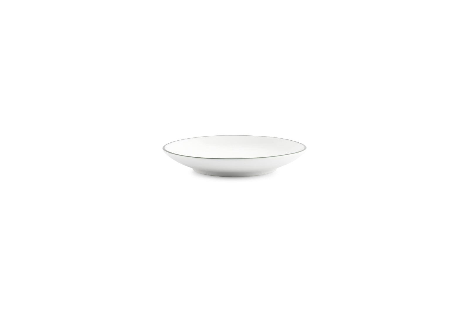 S&P - Basic White Soucoupe à moka 12,5cm green rim Basic White - 1 SET - 6 pièces