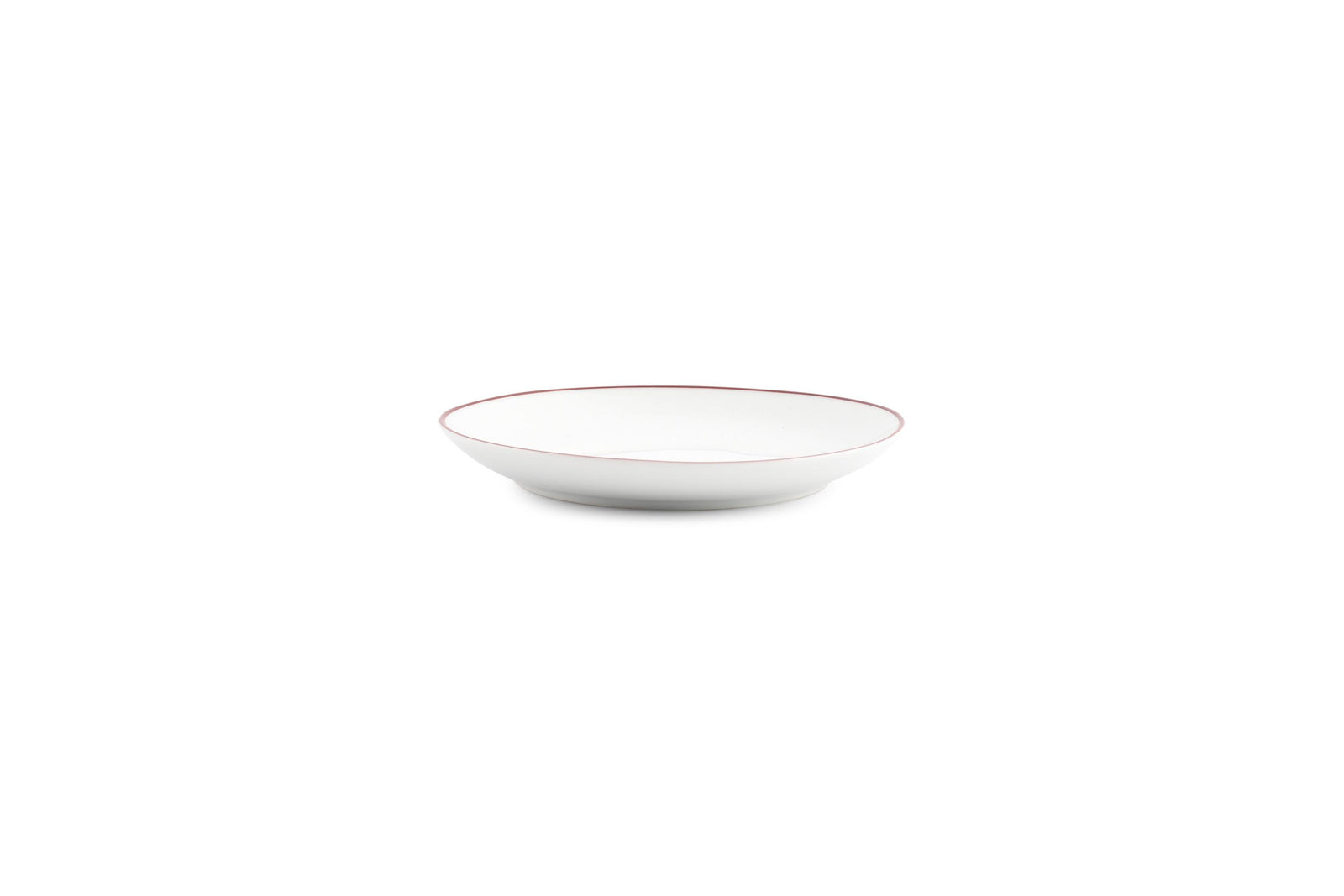 S&P - Basic White Assiette plate 15cm coupe burgundy rim Basic White - 1 SET - 6 pièces