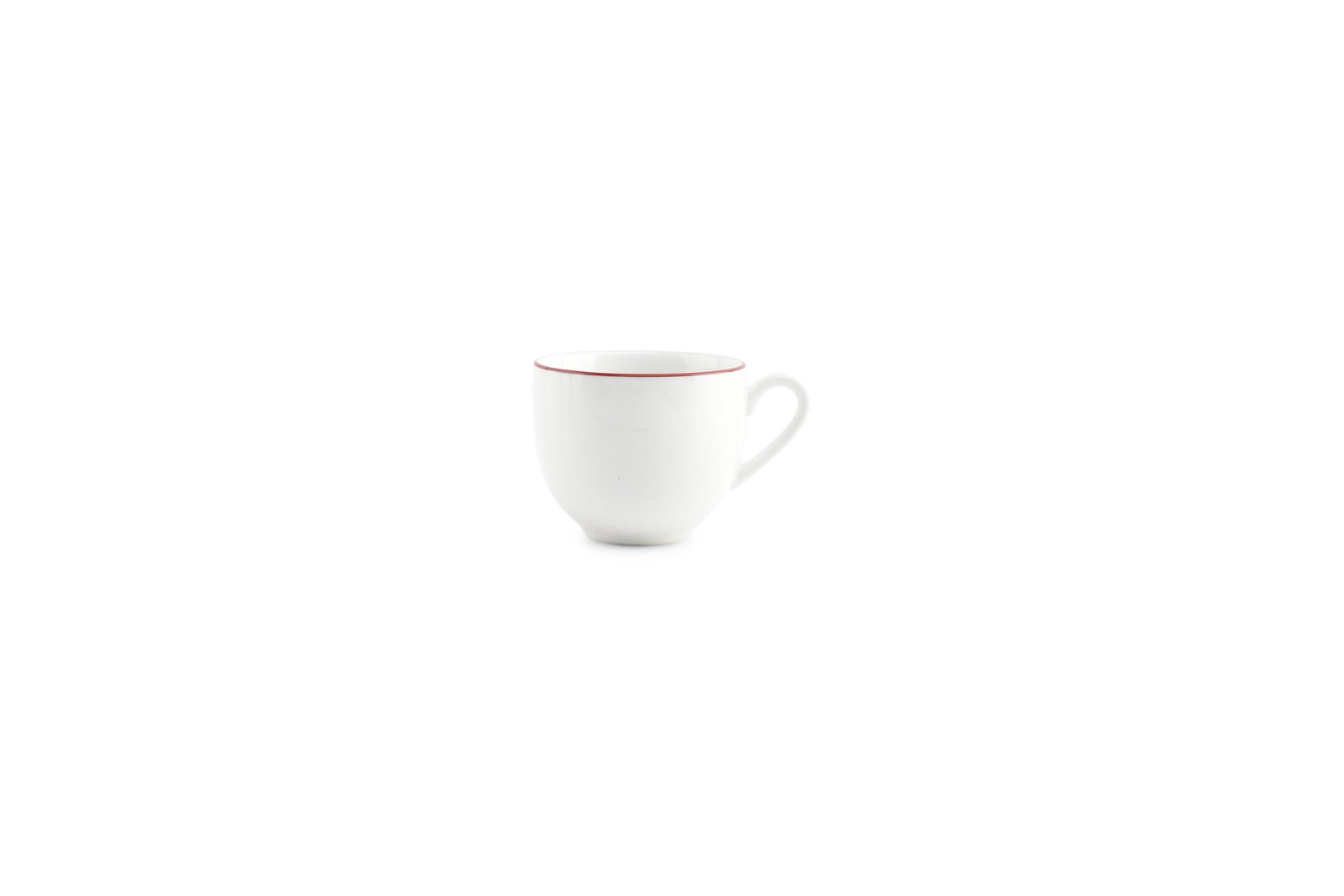 S&P - Basic White Tasse à moka 10cl burgundy rim Basic White - 1 SET - 6 pièces