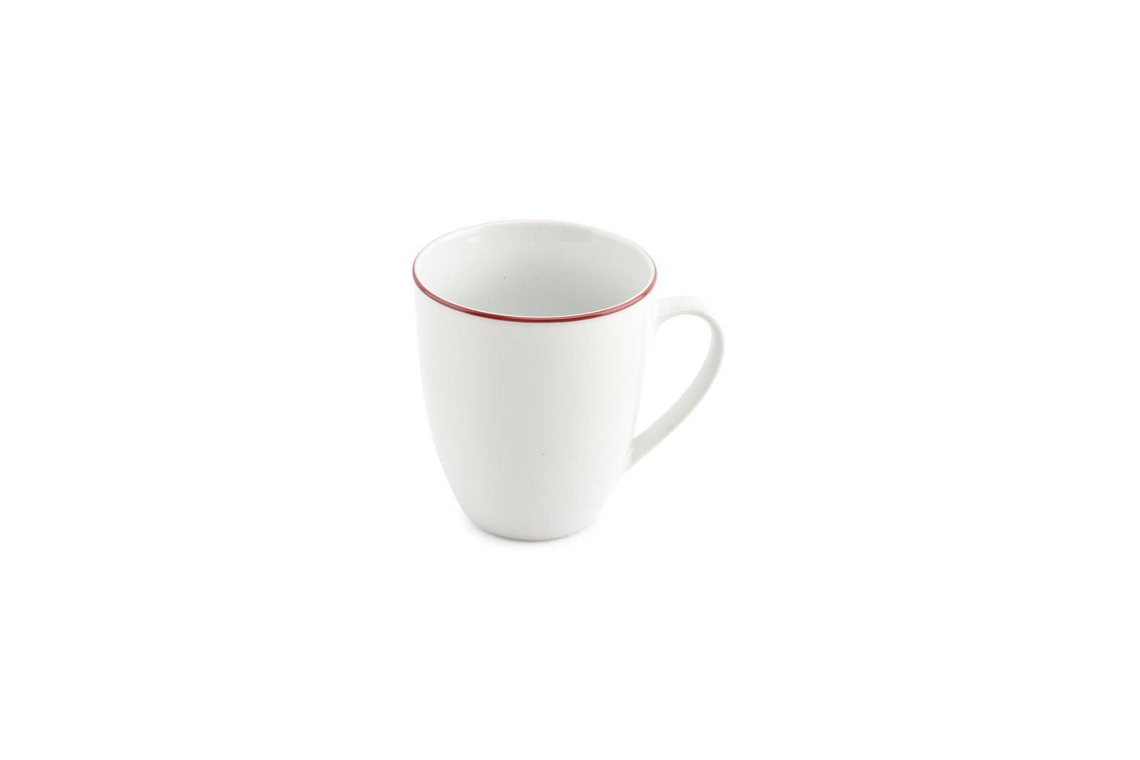 S&P - Basic White Chope 38cl burgundy rim Basic White - 1 SET - 6 pièces