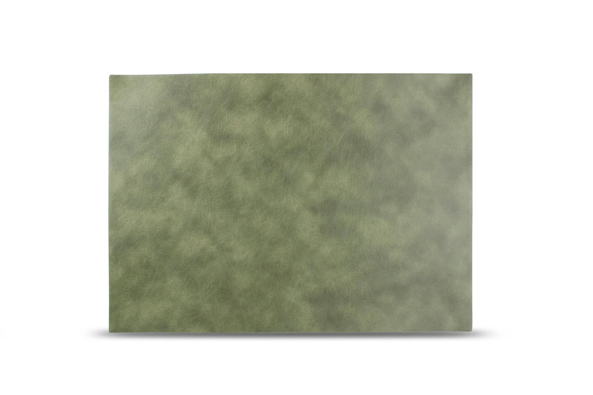 S&P - Set de table 43x30cm aspect cuir vert Layer - 1 SET - 4 pièces