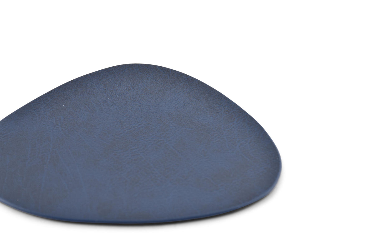 S&P - Sous-verre 11x10cm aspect cuir bleu Layer - set/4