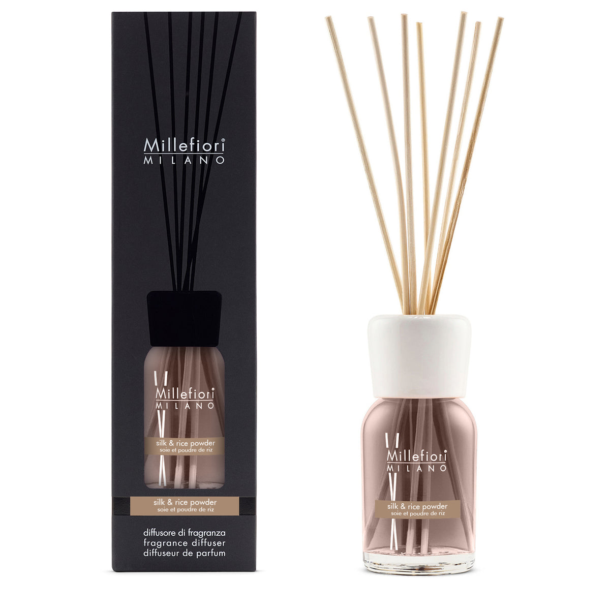 MM Milano Reed Diffuser 250 ml Silk & Rice Powder