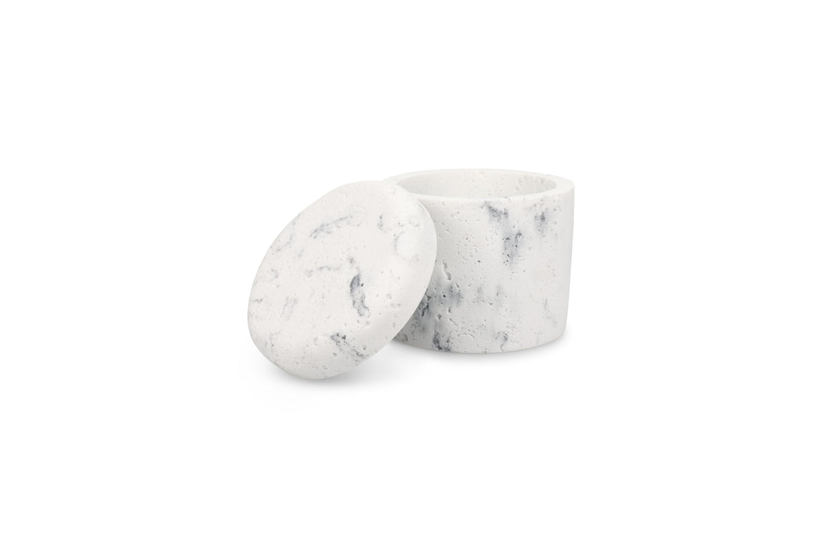 S&amp;P - Pot de stockage 9,5xH9,5cm marble white Suds