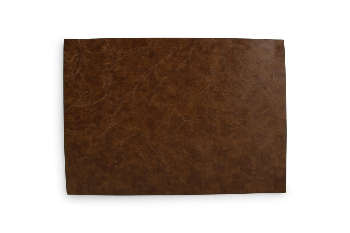 S&amp;P - Set de table 43x30 faux cuir brun vague Tabletop - 1 SET - 4 pièces