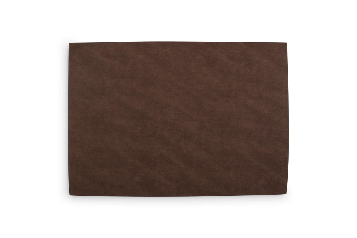 S&amp;P - Set de table 43x30 faux cuir brun cross Dinner - 1 SET - 4 pièces