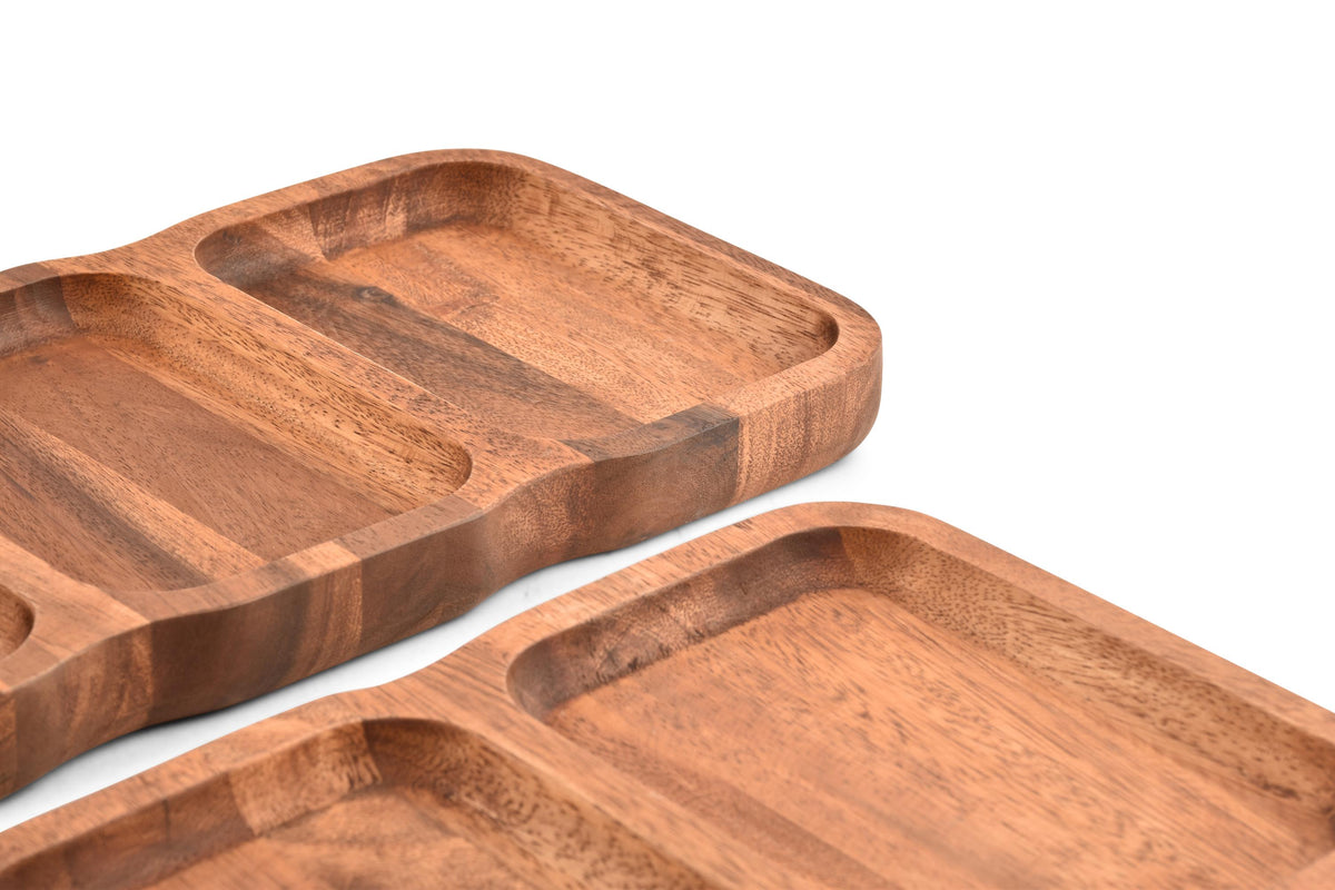 S&amp;P - Plat à servir 38x19xH3cm 3 parties Chop