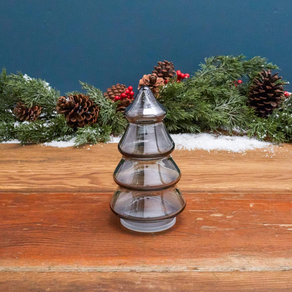 Pot sapin en verre lustre onyx