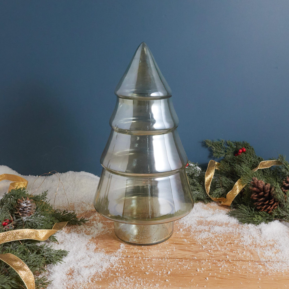 Sapin en verre lustré, vert