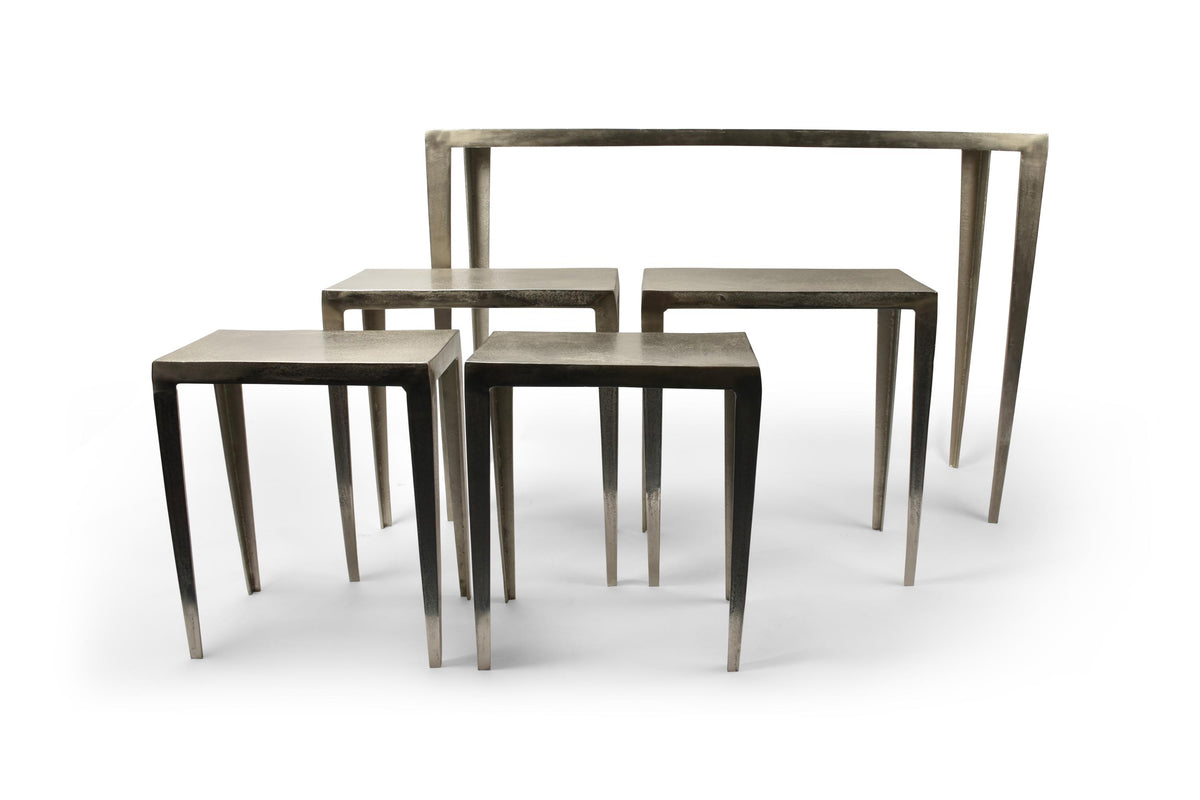 S&amp;P - Table gigogne 5 pièces argent Duro