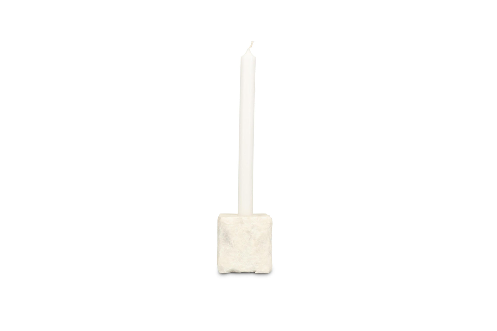 S&P - Bougeoir 8x8xH8cm marbre blanc Opus