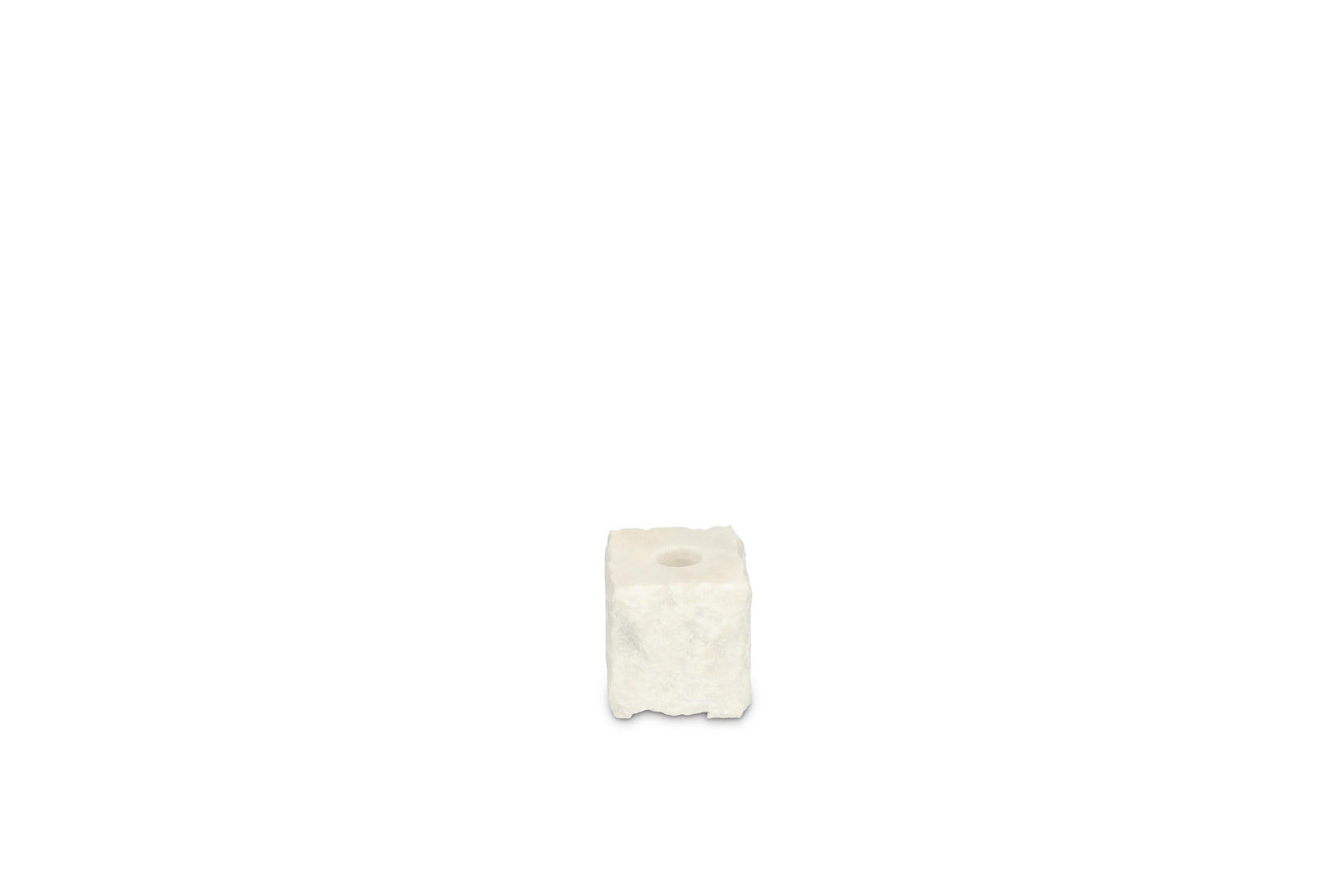 S&P - Bougeoir 8x8xH8cm marbre blanc Opus