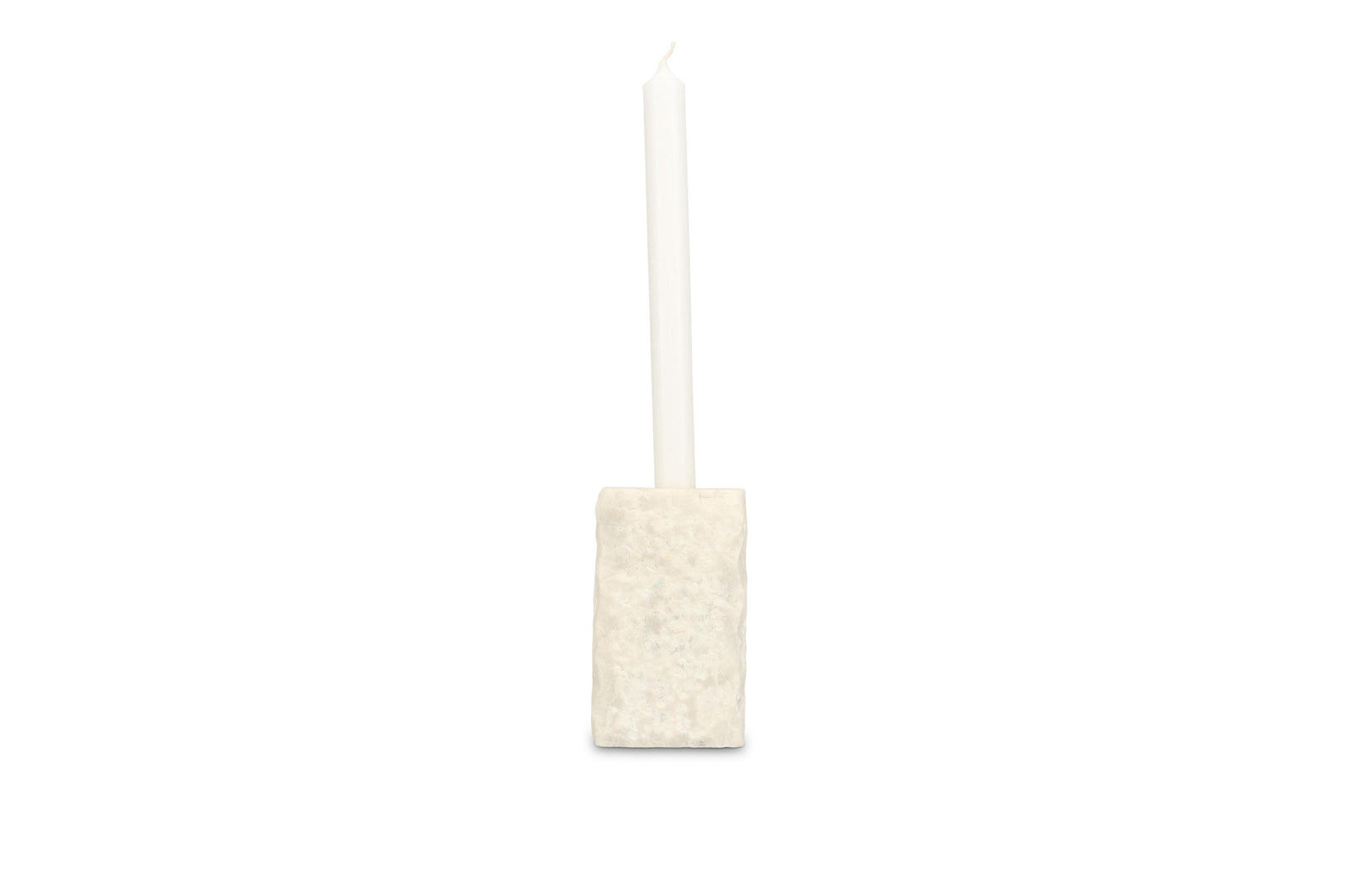 S&P - Bougeoir 8x8xH13,5cm marbre blanc Opus