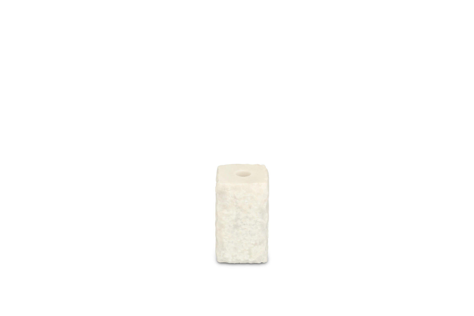 S&P - Bougeoir 8x8xH13,5cm marbre blanc Opus