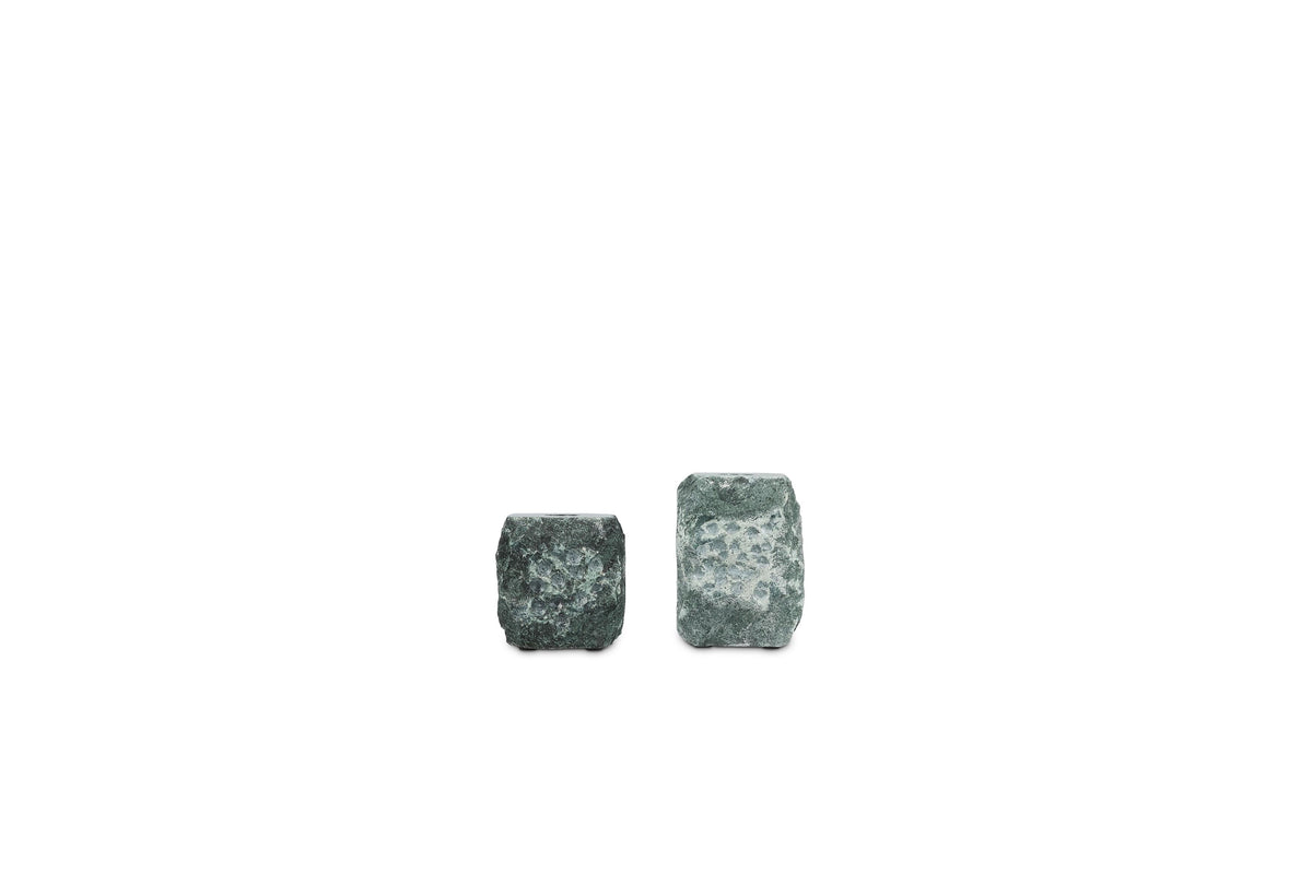 S&P - Bougeoir 8x8xH8cm marbre vert Opus