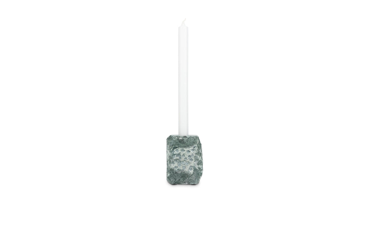 S&P - Bougeoir 8x8xH13,5cm marbre vert Opus