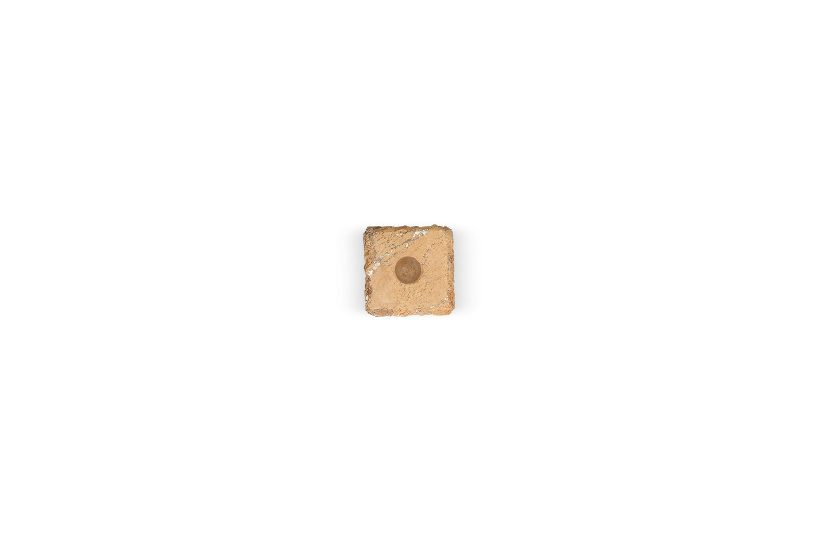 S&P - Bougeoir 8x8xH8cm marbre brun Opus