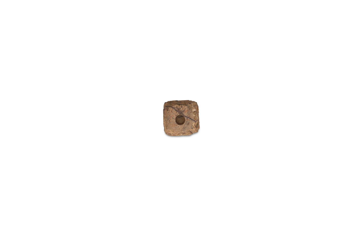 S&P - Bougeoir 8x8xH13,5cm marbre brun Opus